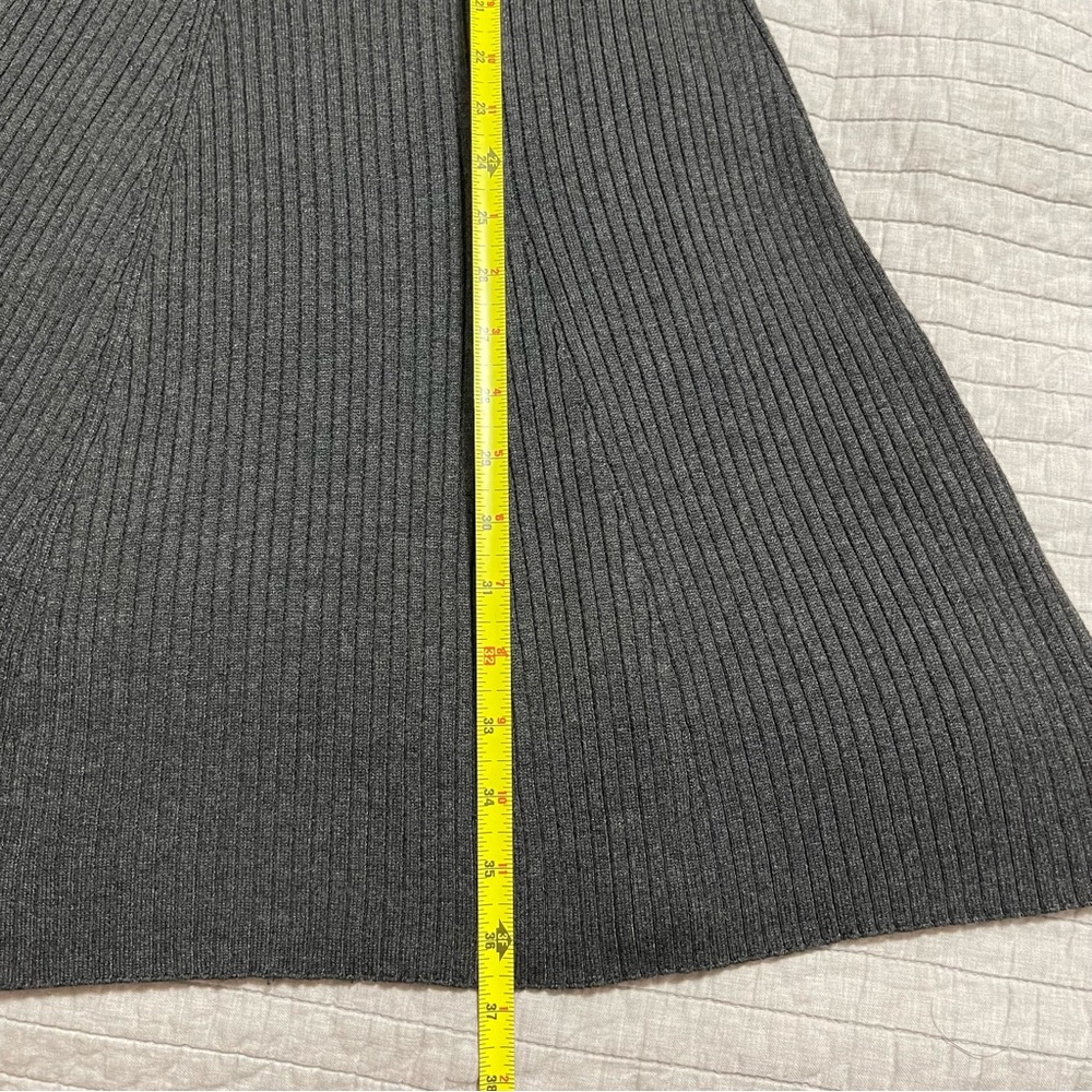 LANE BRYANT Solid Gray Ribbed Knit Casual Sweater Dress Size 14 / 16 - Picture 5 of 9